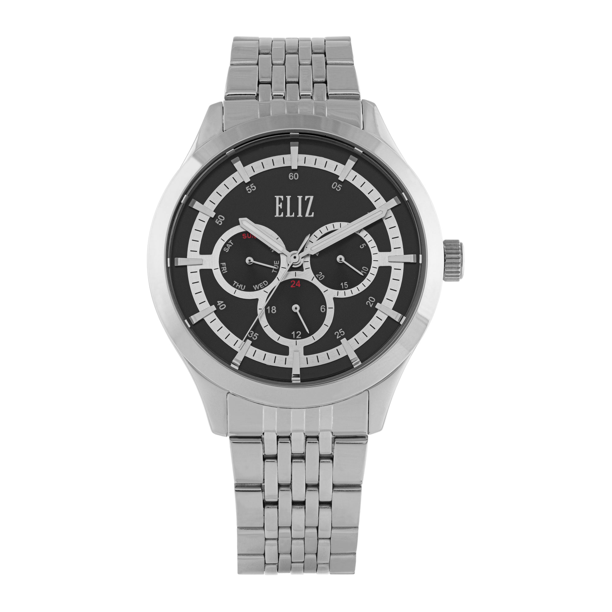 ELIZ ES8933G2SNS SS CASE & BAND MULTIFUNCTION MEN'S WATCH