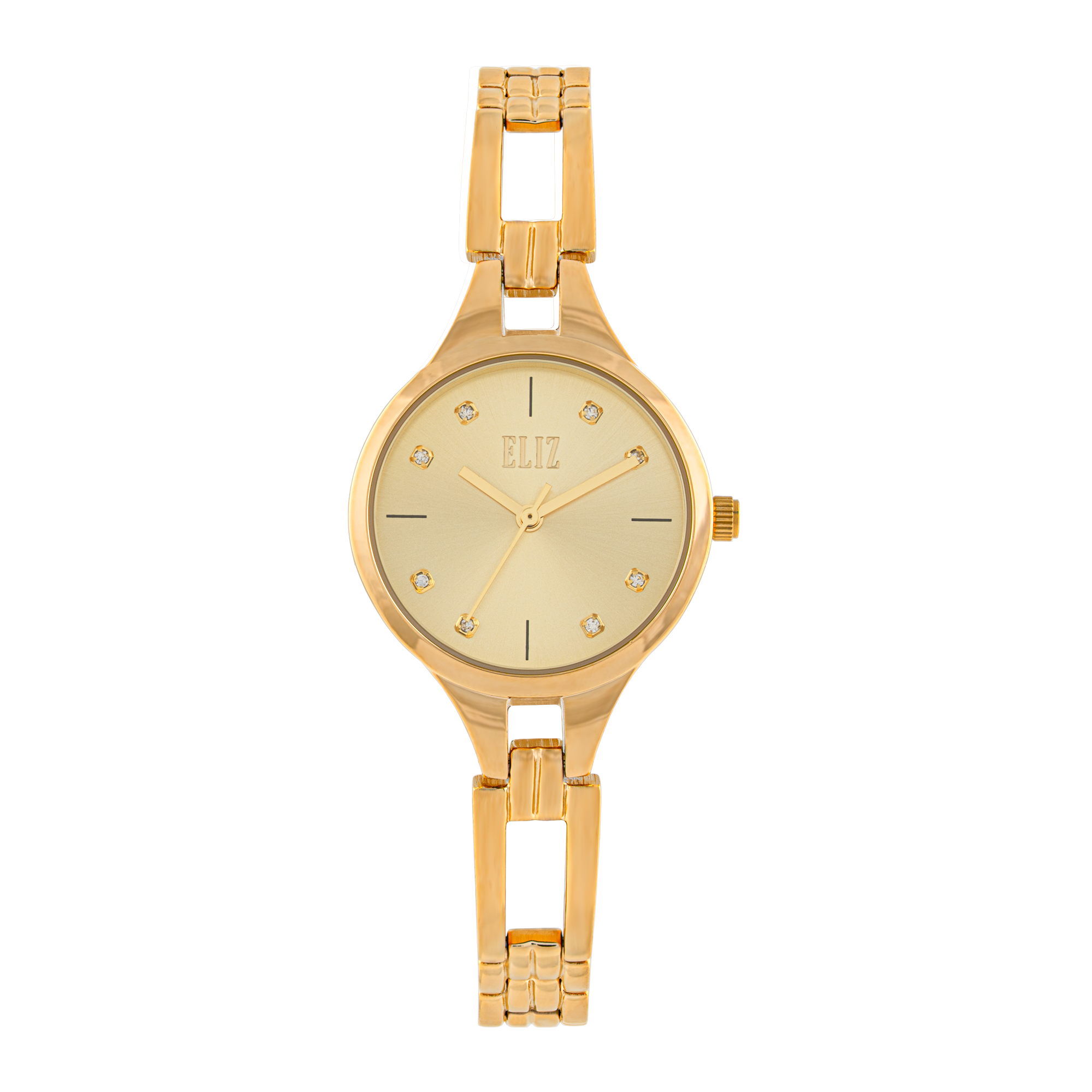 ELIZ  ES8934L2GCG Metal Case and Bracelet Three-hands Women`s Watch