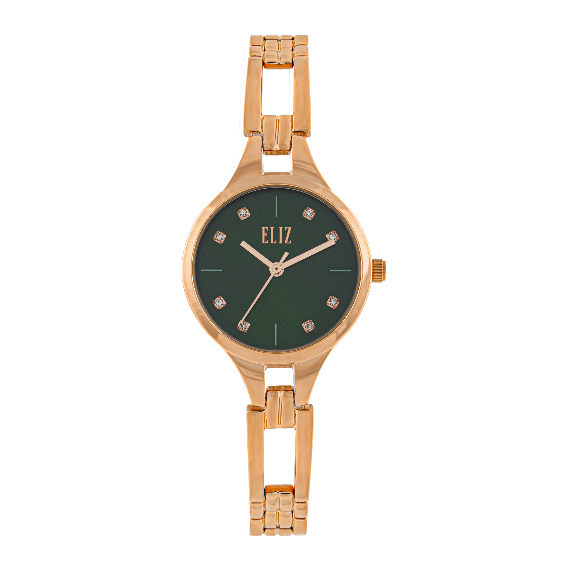 ELIZ  ES8934L2RER Metal Case and Bracelet Three-hands Women's Watch