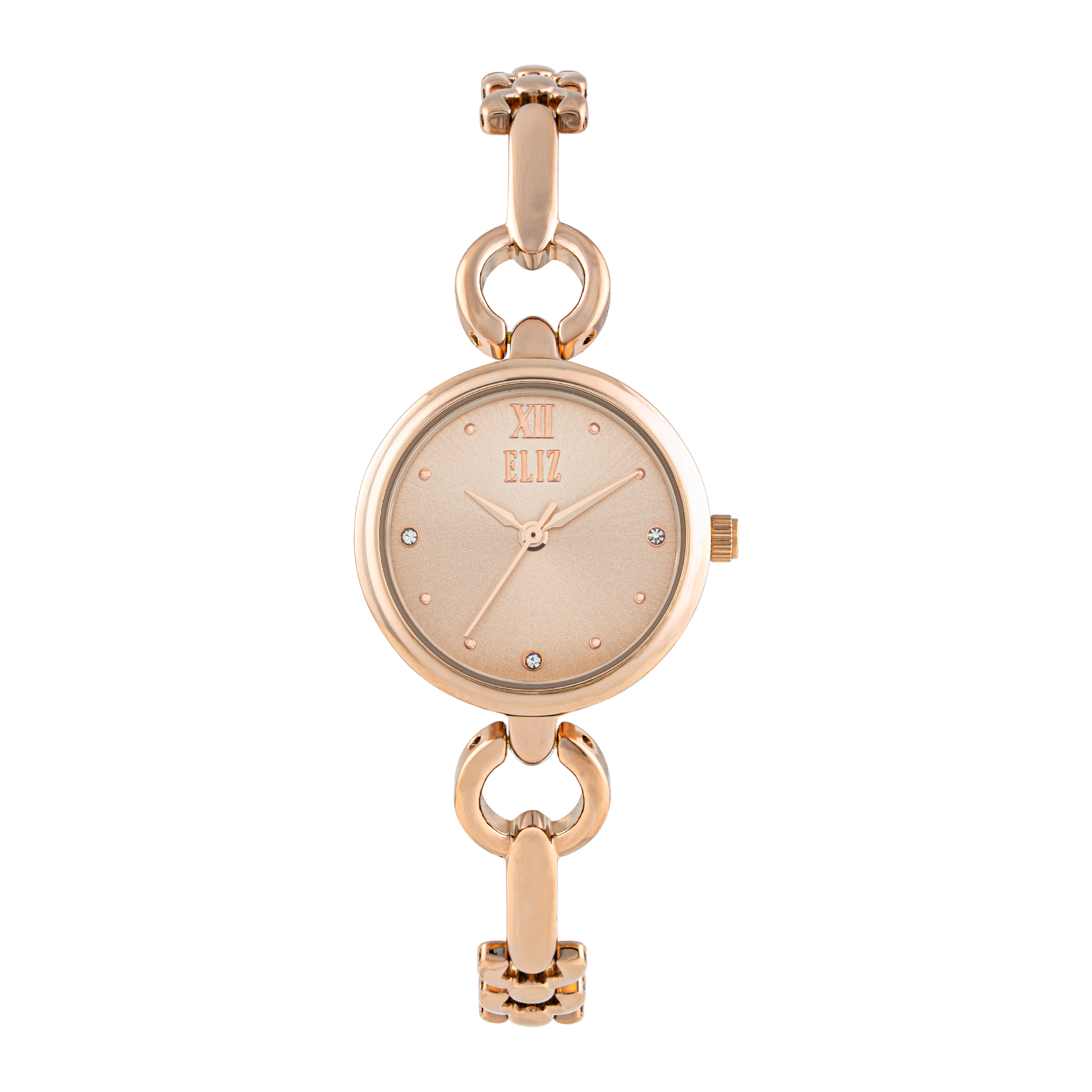 ELIZ  ES8938L2RPR Metal Case and Bracelet Three-hands Women's Watch