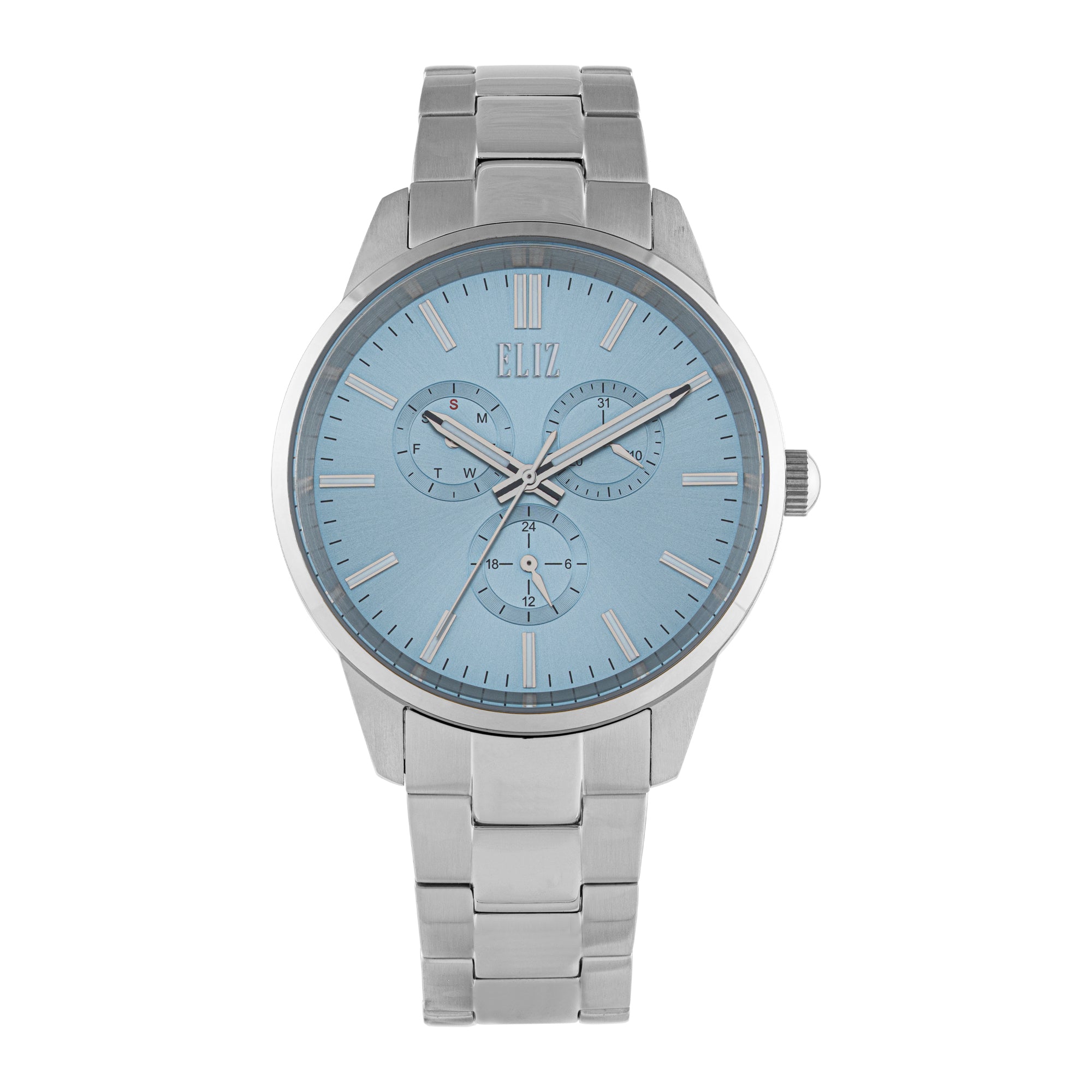ELIZ ES8942G2SIS SS CASE & BAND MULTIFUNCTION MEN'S WATCH