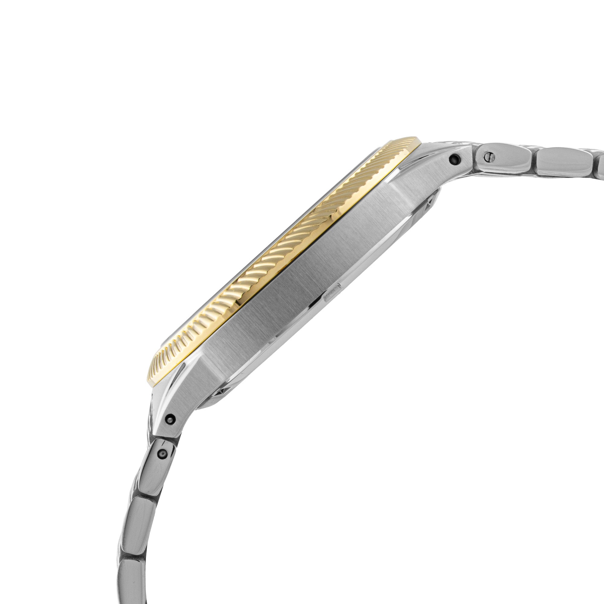 ELIZ ES8943G2TCT SS Case & Band Calendar Men's Watch