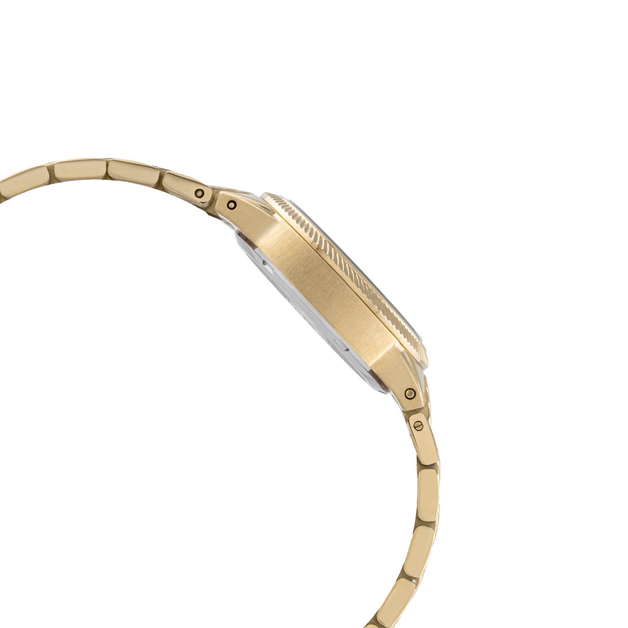 ELIZ ES8943L2GSG SS Case & Band Calendar Women's Watch