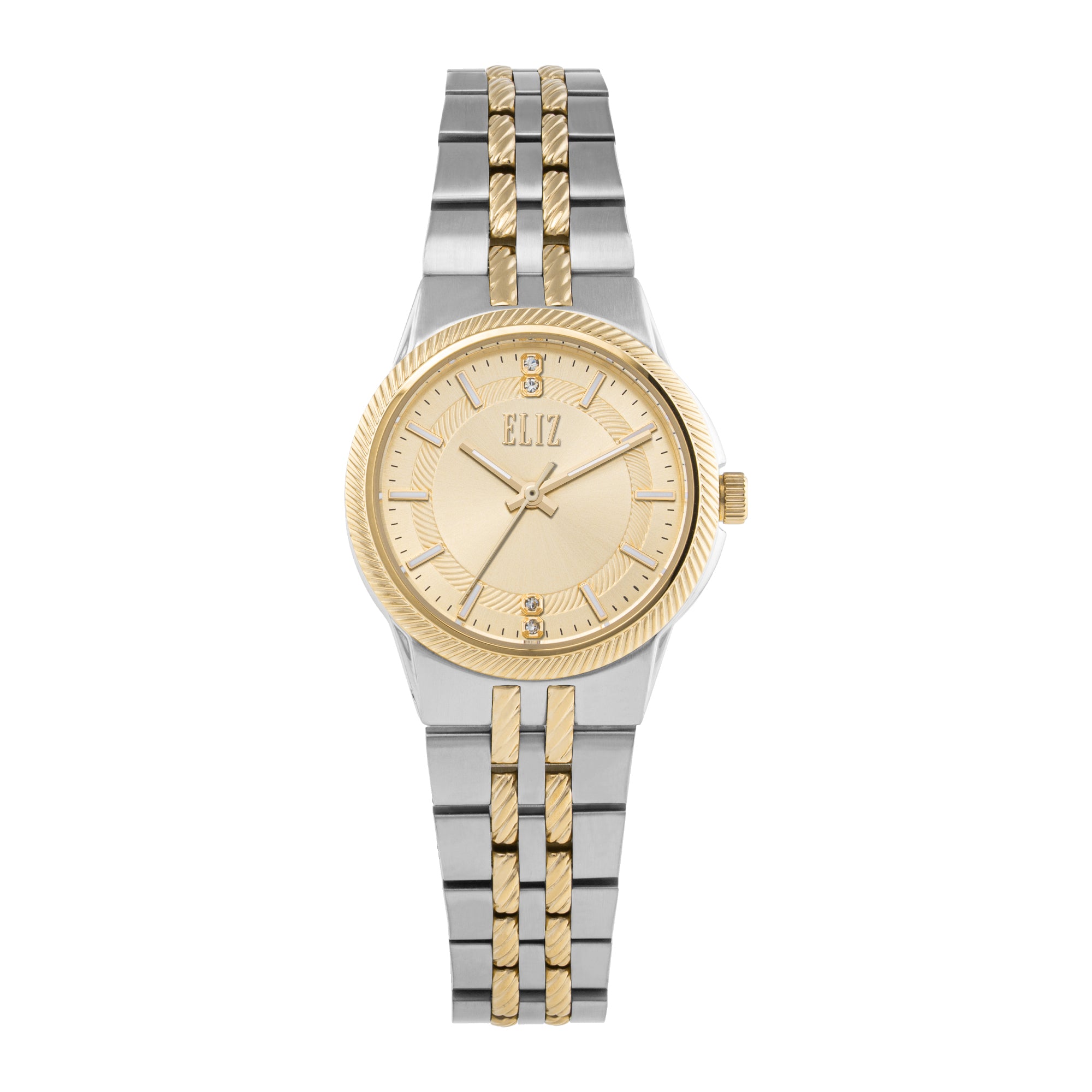 ELIZ ES8943L2TCT SS Case & Band Calendar Women's Watch