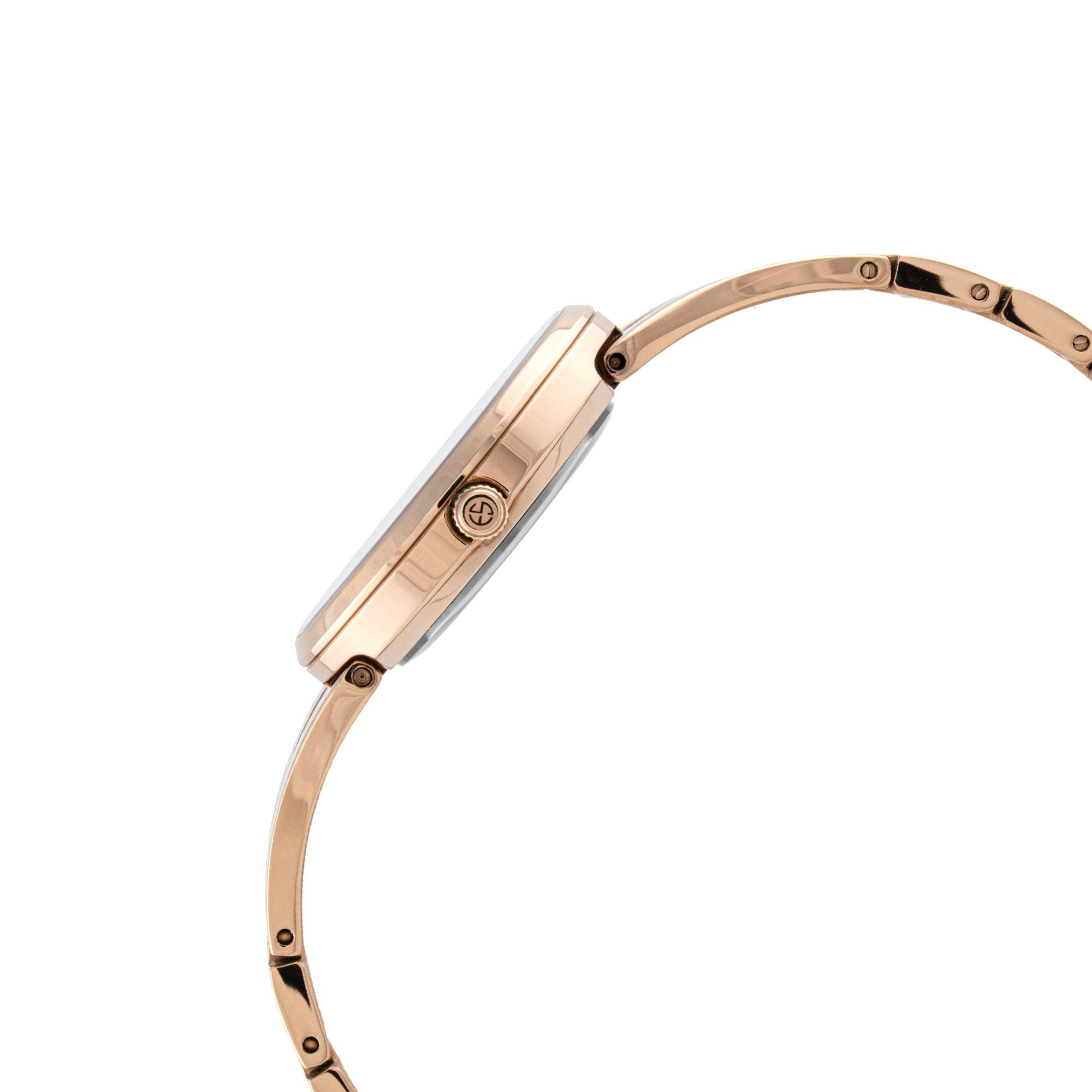 ELIZ ES8945L2RPR SS Case & Band Two-Hands Women's Diamond Watch