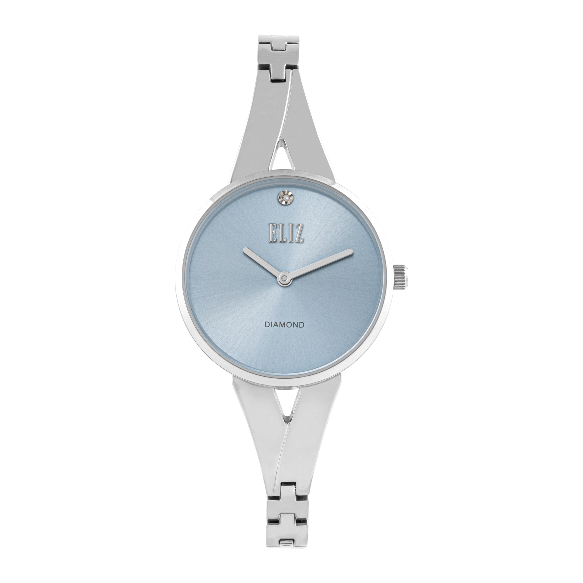 ELIZ ES8945L2SIS SS Case & Band Two-Hands Women's Diamond Watch
