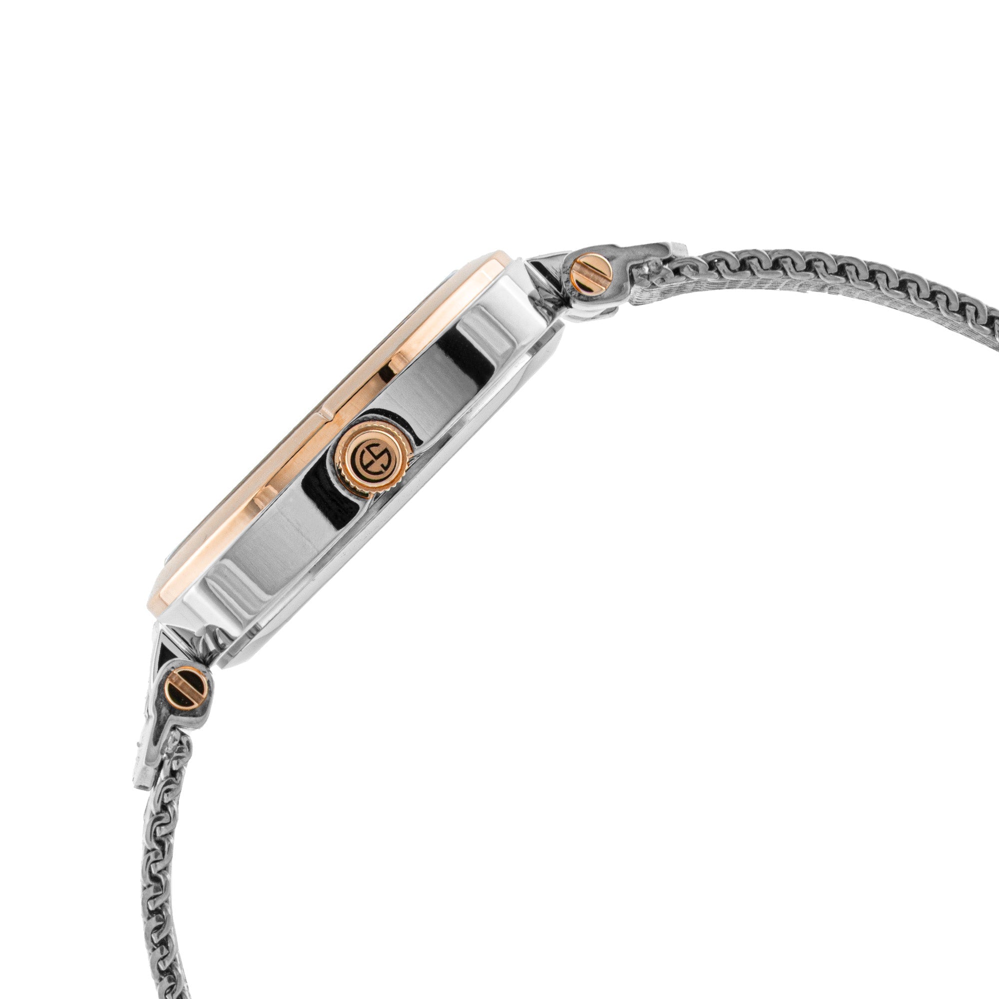ELIZ ES8947L2UBS SS Case & Mesh Strap Three-hands Women's Watch