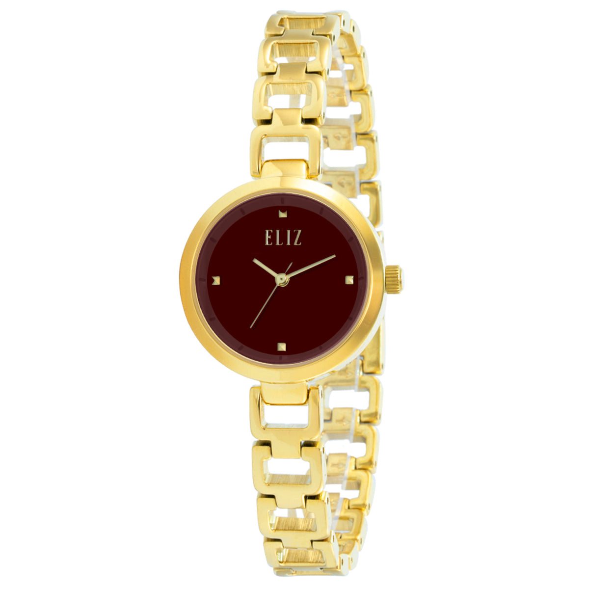 ELIZ ES8956L2GRG Metal Case and Bracelet 3-Hands Women's Watch
