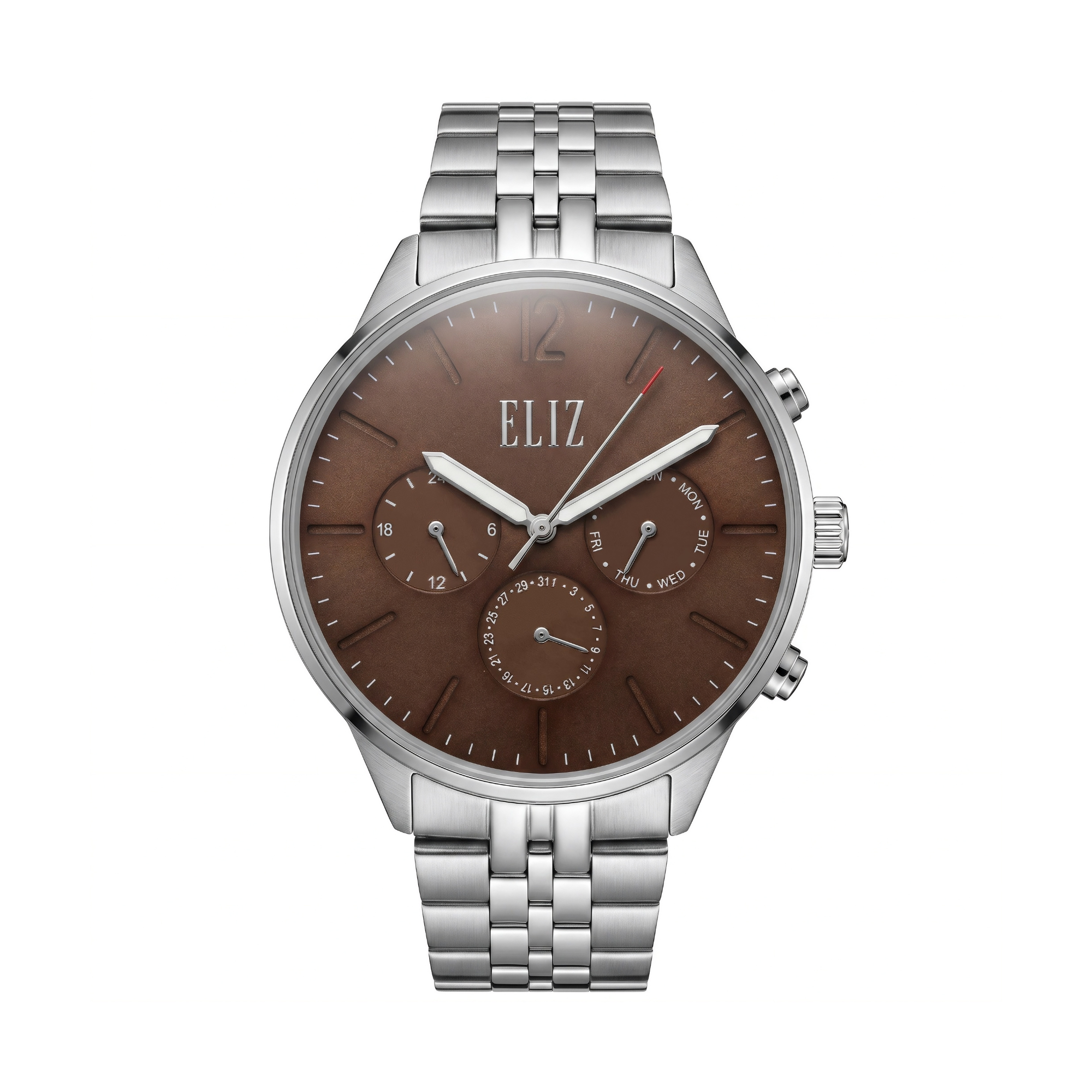 ELIZ ES8969G2SOS SS Case & Band Multifunction with Pushers Men's Watch
