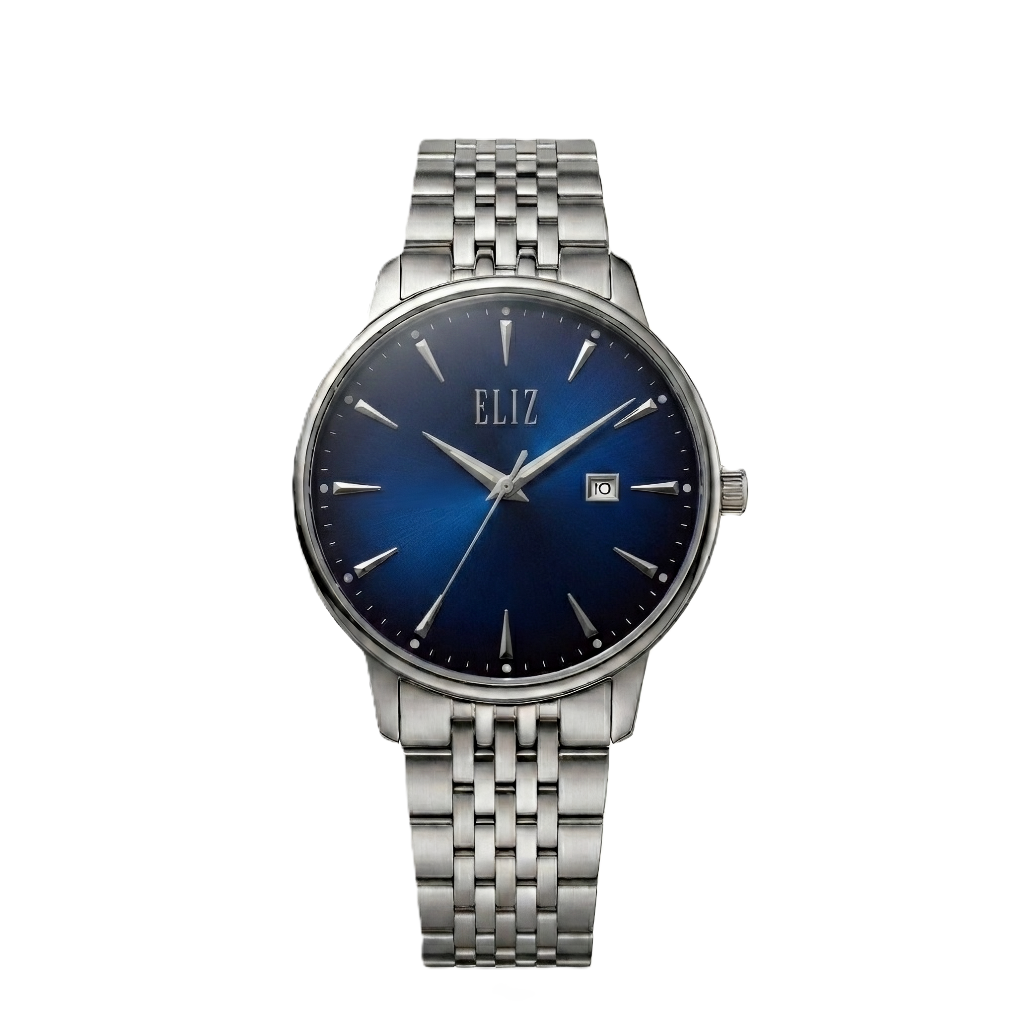 ELIZ ES8971G2SBS SS Case & Band Calendar Men's Watch