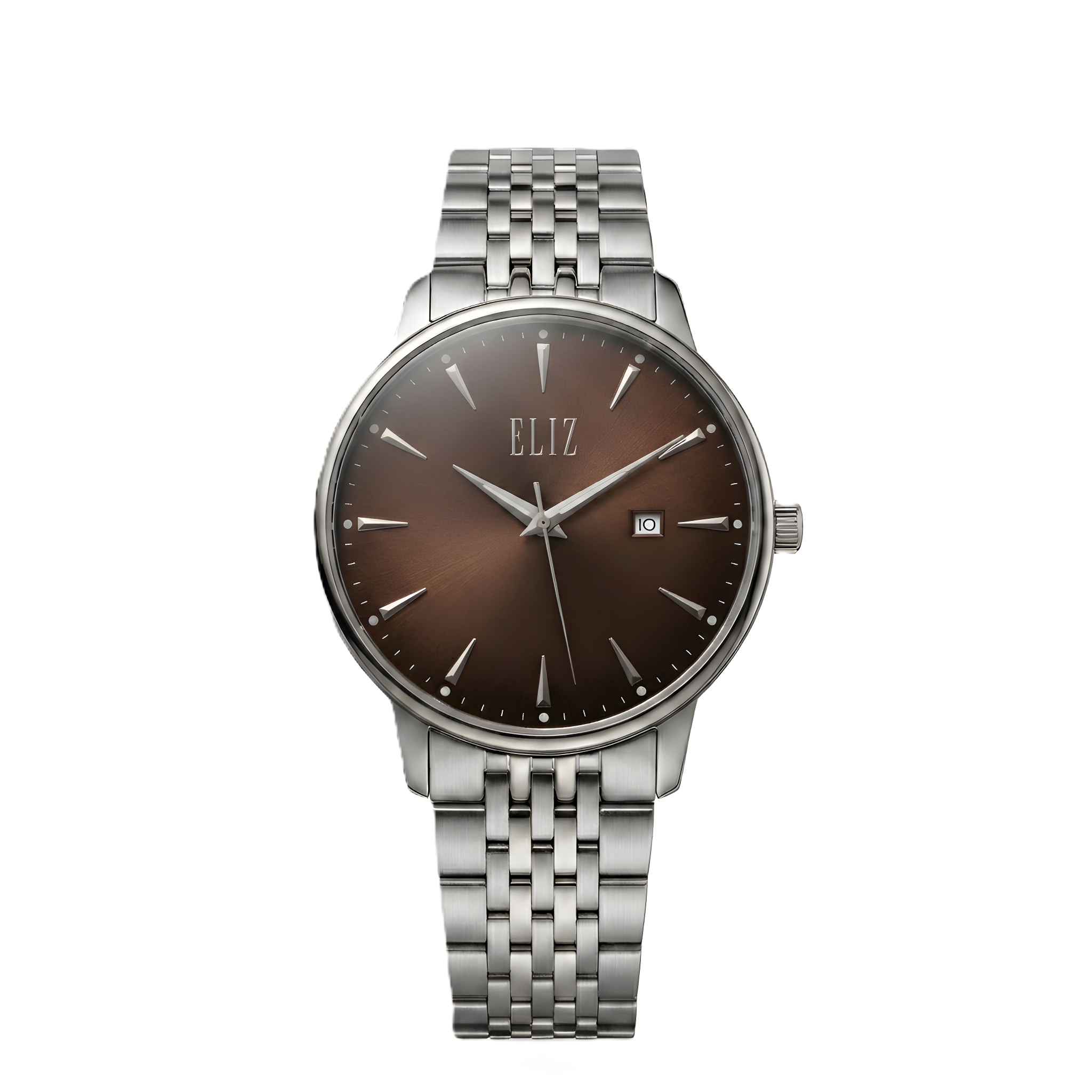 ELIZ ES8971G2SOS SS Case & Band Calendar Men's Watch