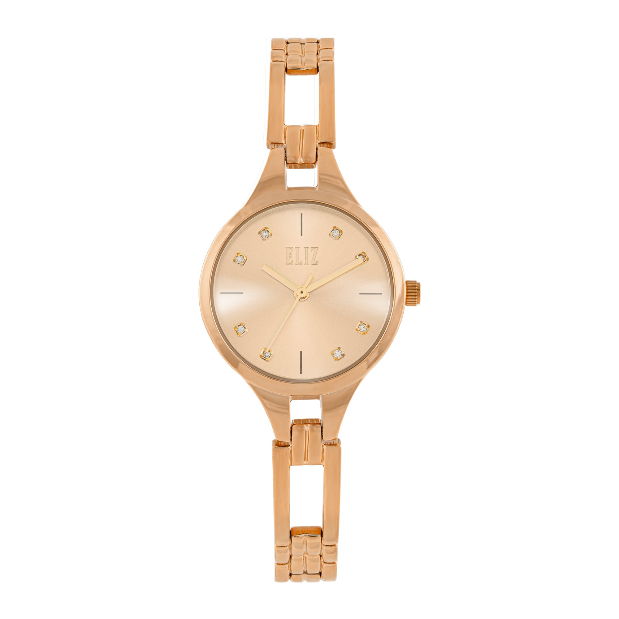 ELIZ ES8996L2RPR Metal Case and Bracelet Three-hands Women's Watch