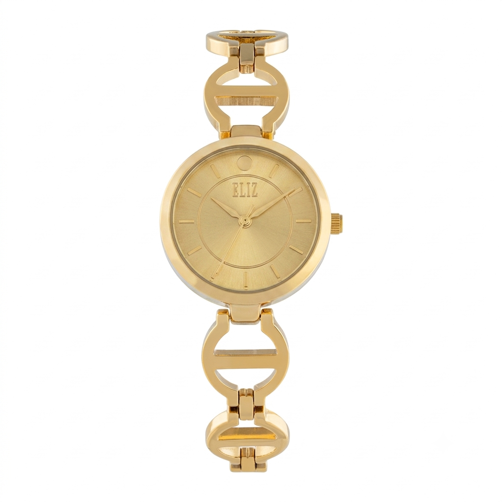 ELIZ ES8997L2GCG METAL CASE AND BRACELET THREE-HANDS WOMEN'S WATCH