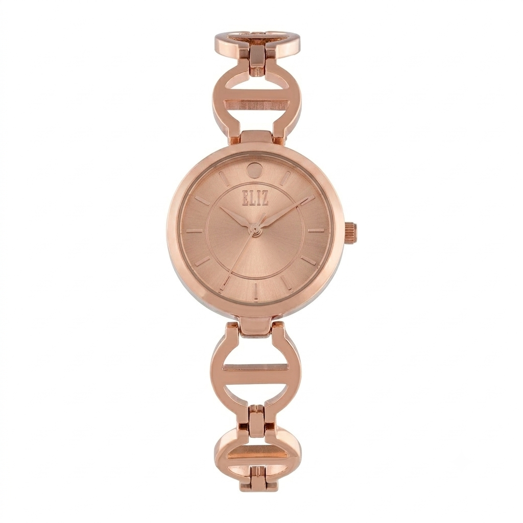 ELIZ ES8997L2RPR METAL CASE AND BRACELET THREE-HANDS WOMEN'S WATCH