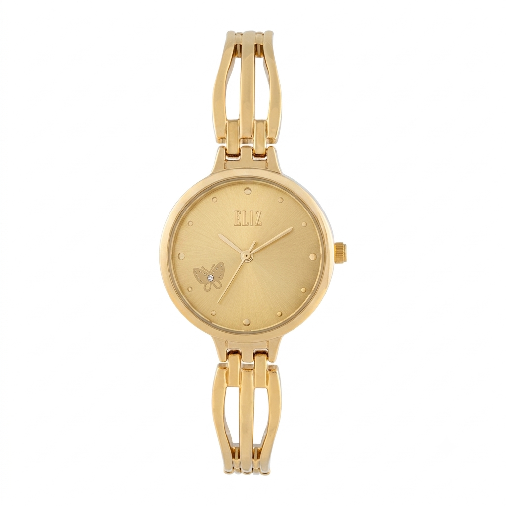 ELIZ ES8998L2GCG METAL CASE AND BRACELET THREE-HANDS WOMEN'S WATCH