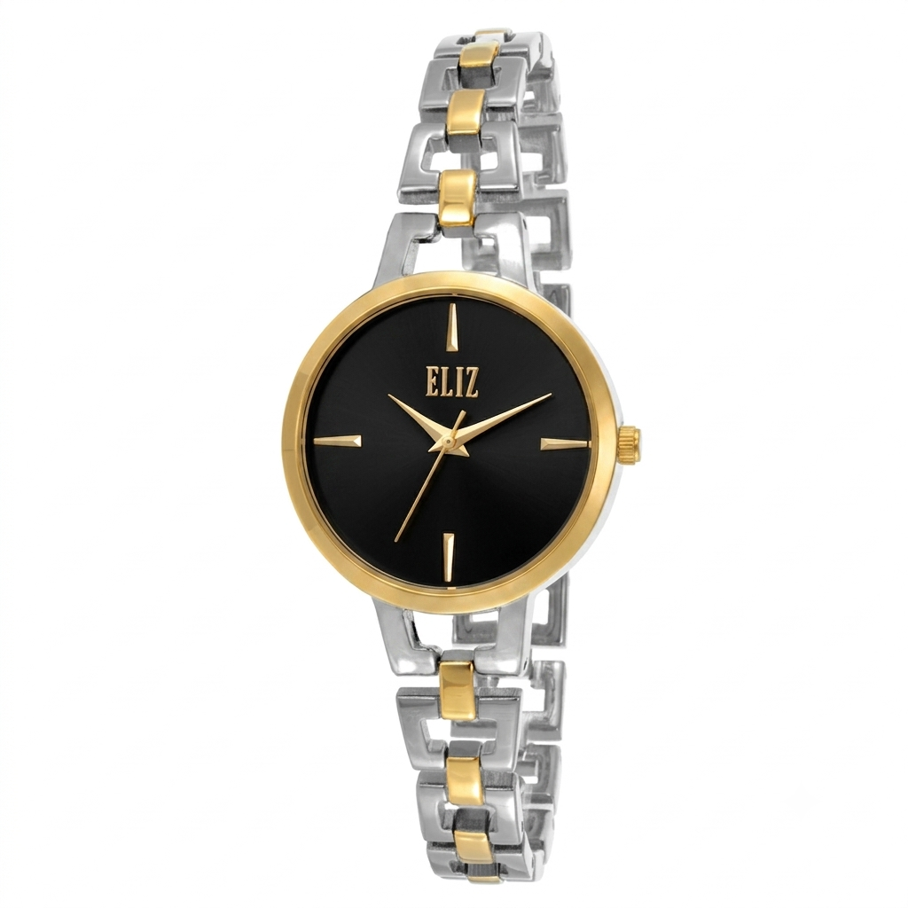 ELIZ ES8999L2TNT Metal Case and Bracelet 3-Hands Women's Watch