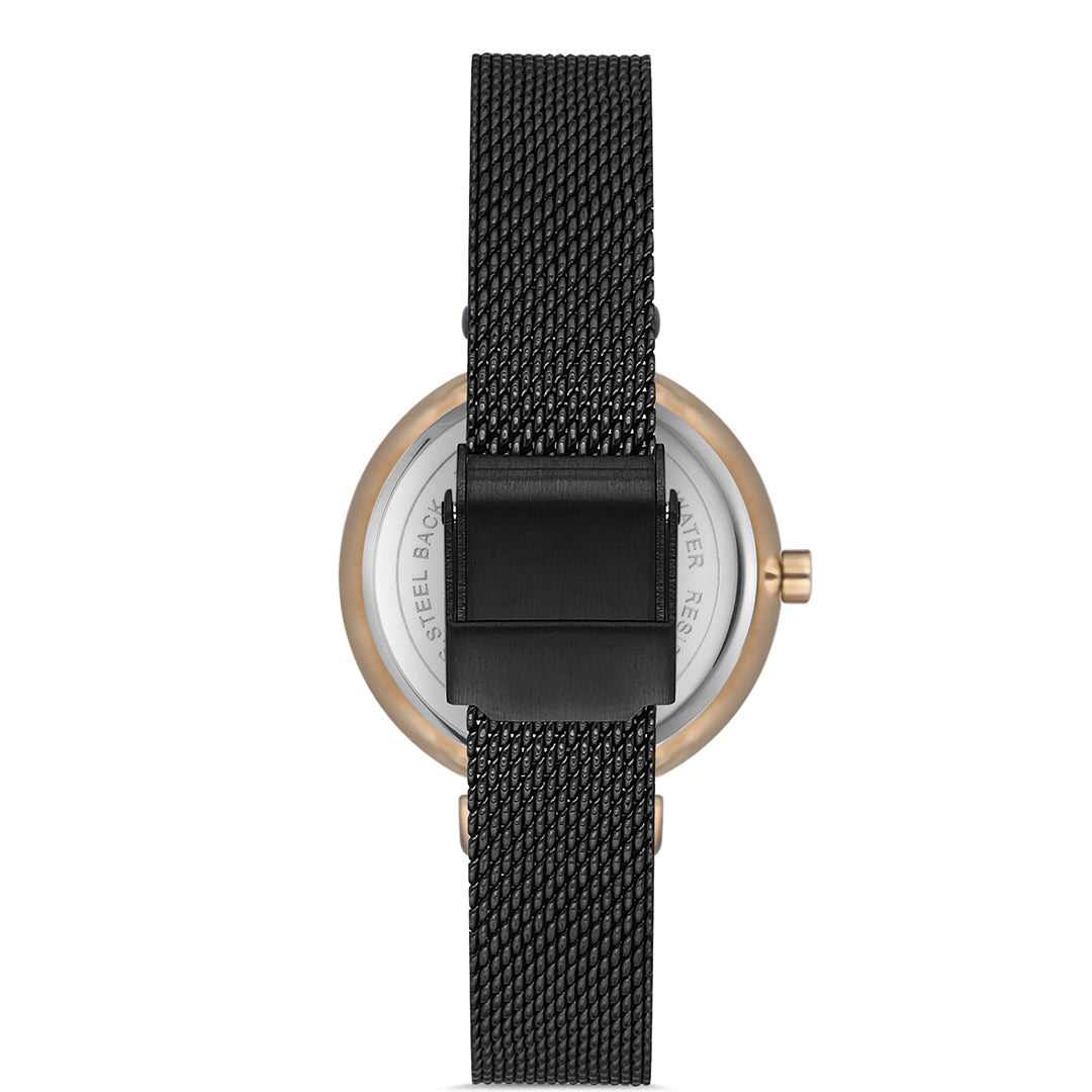 FERRO F21224C-R SS Caseback & Mesh Strap Japan Women's Watch