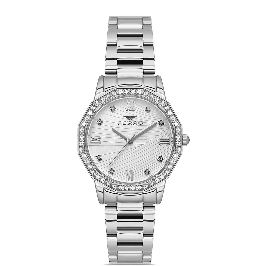 FERRO FL21395A-A SS Caseback & Band Japan Women's Watch