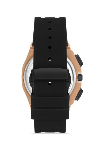 FERRO FM43001D-R SS Case & Silicone Band Men's Watch