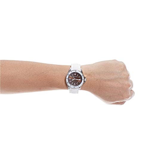 Bart & Melon Unisex Brown Dial White Silicon Band Analog Watch 12-NU010-SOW 2