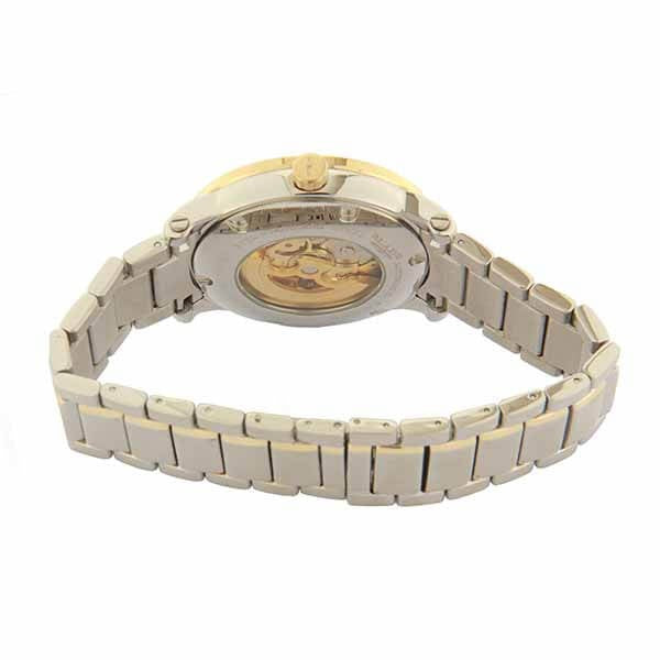 Blade men's White Dial Two-Tone Gold Plated Stainless steel Case and Band Skeleton Automatic Mechanical Volare SS Ivory 3