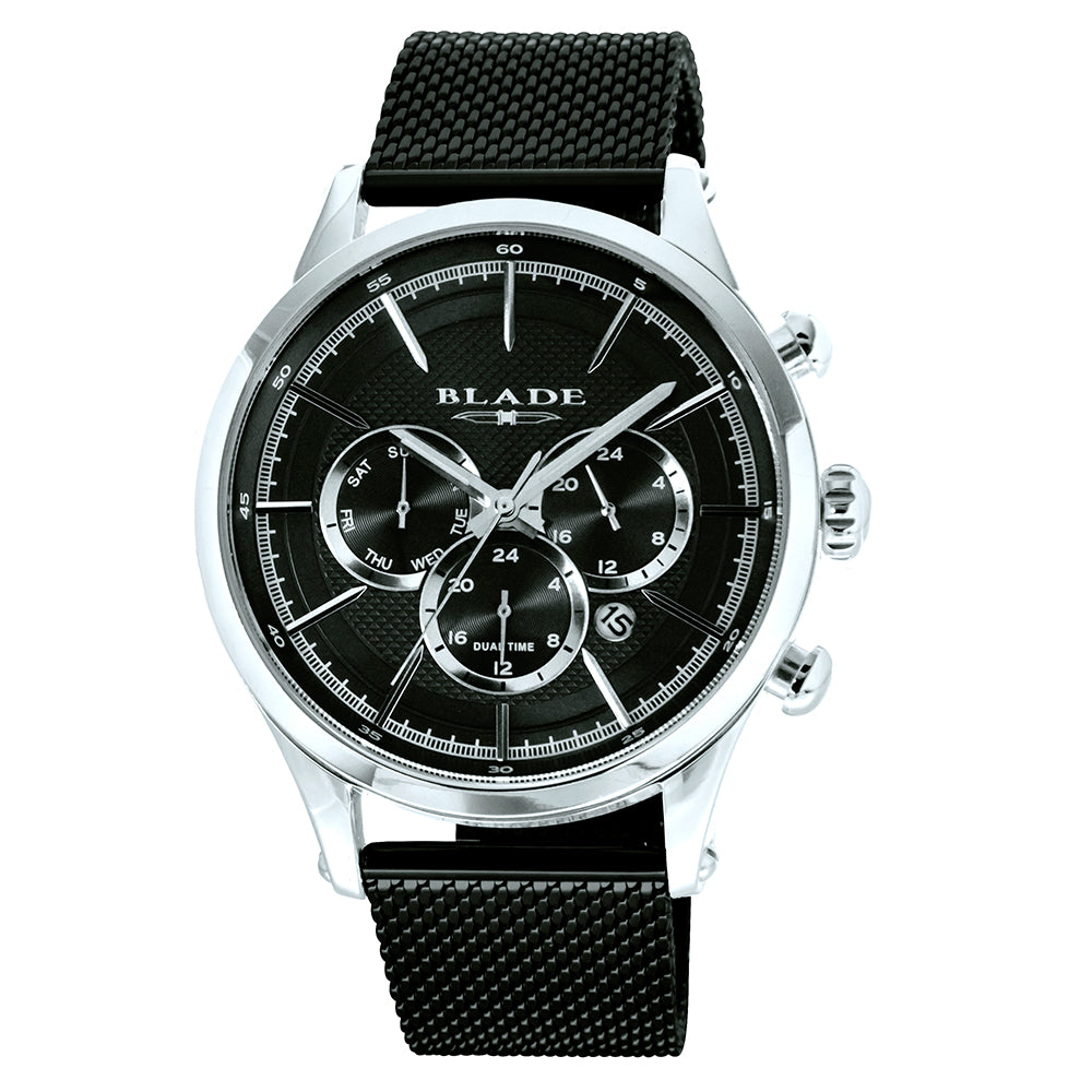 BLADE Men's Stainless Steel Multifunction Watch - Fusion Black- front