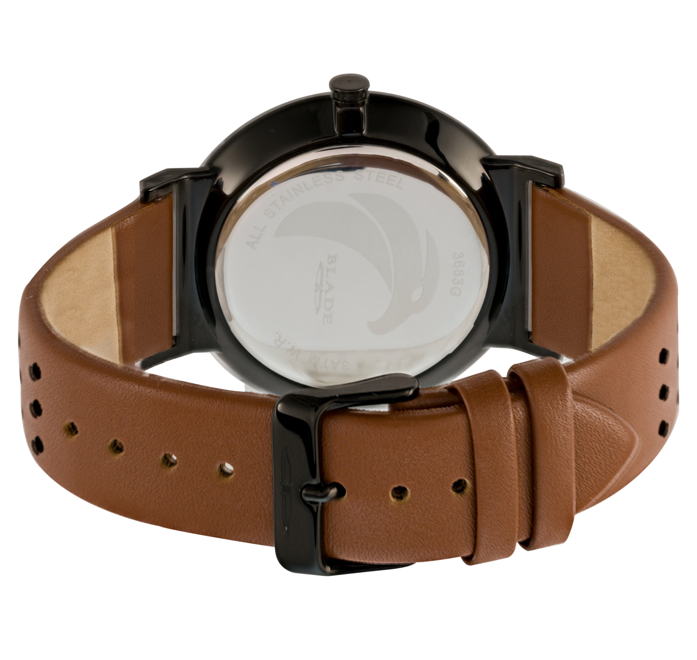 BLADE Wanderer Noir 3683G1NND SS Leather Watch -back