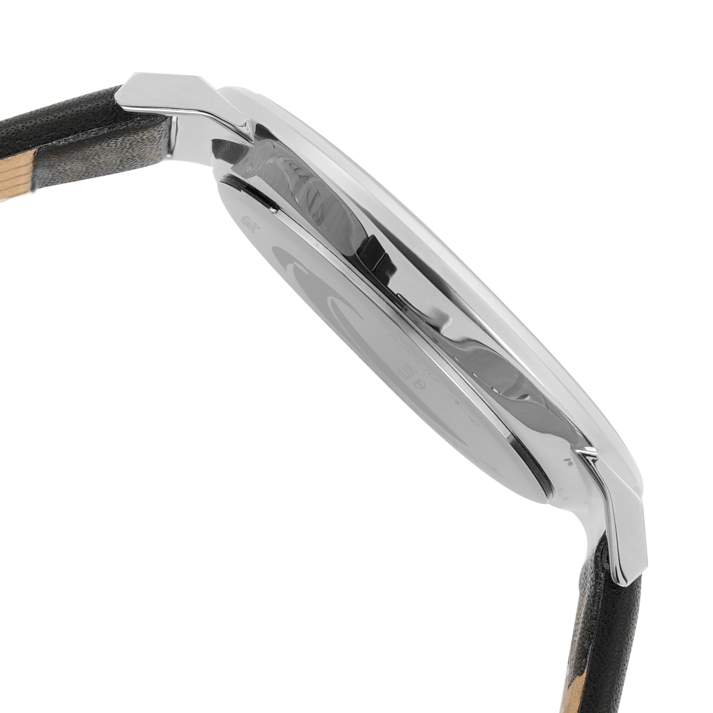 BLADE Wanderer Black 3683G1SNN SS Leather Men's Watch - Side 02