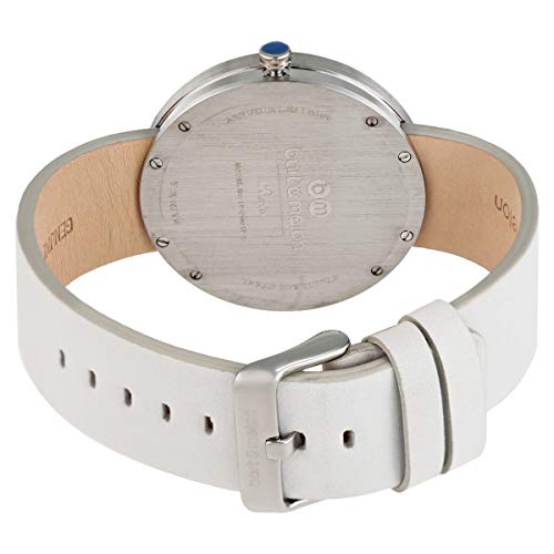 Bart & Melon Unisex White Dial White Leather Band Analog Watch 15-DG015-2SWW 3