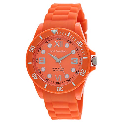 Bart & Melon Unisex  Orange Dial Orange Polycarbonate Analog Watch 11-NG002-Orange