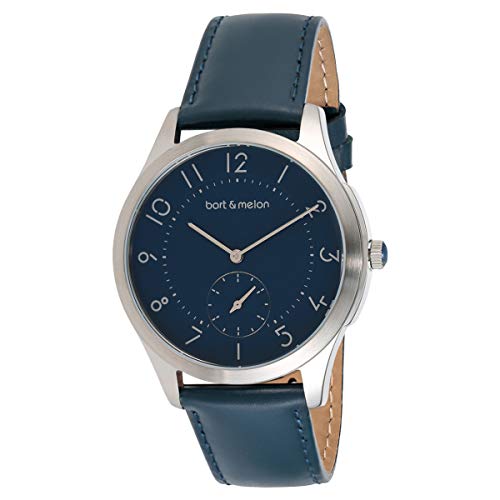 Bart & Melon Unisex Blue Dial Blue Leather Band Analog Watch 15-DG013-2SBB