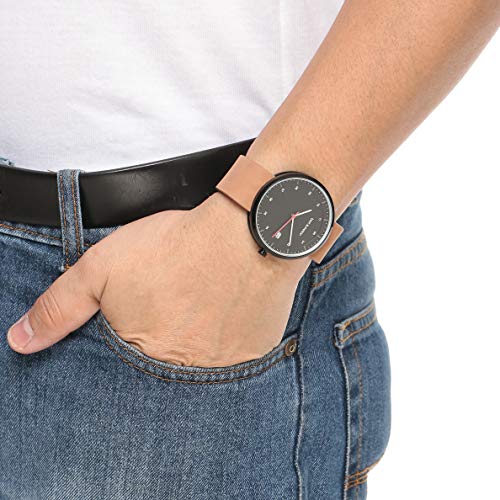Bart & Melon Unisex Black Dial Brown Leather Band Analog Watch 15-DG015-2NNO 2