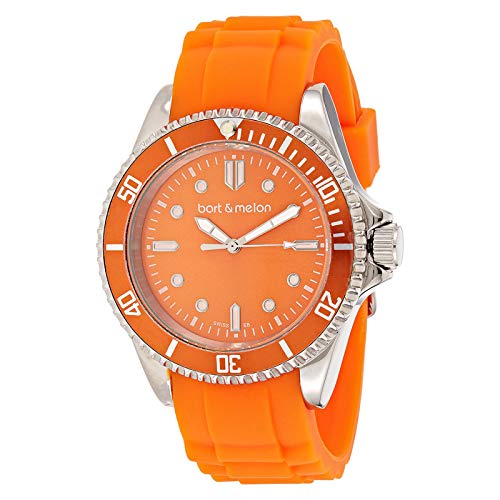 Bart & Melon Unisex Orange Dial Orange Silicon Band Analog Watch 12-NU010-SAA