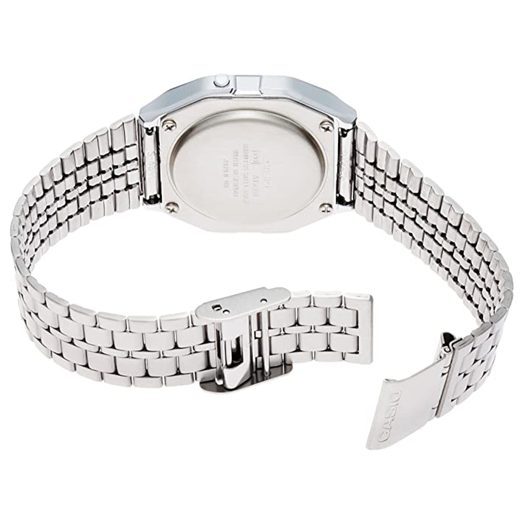 CASIO A159W-N1DF Resin / Chrome Case SS Band Men's Watch