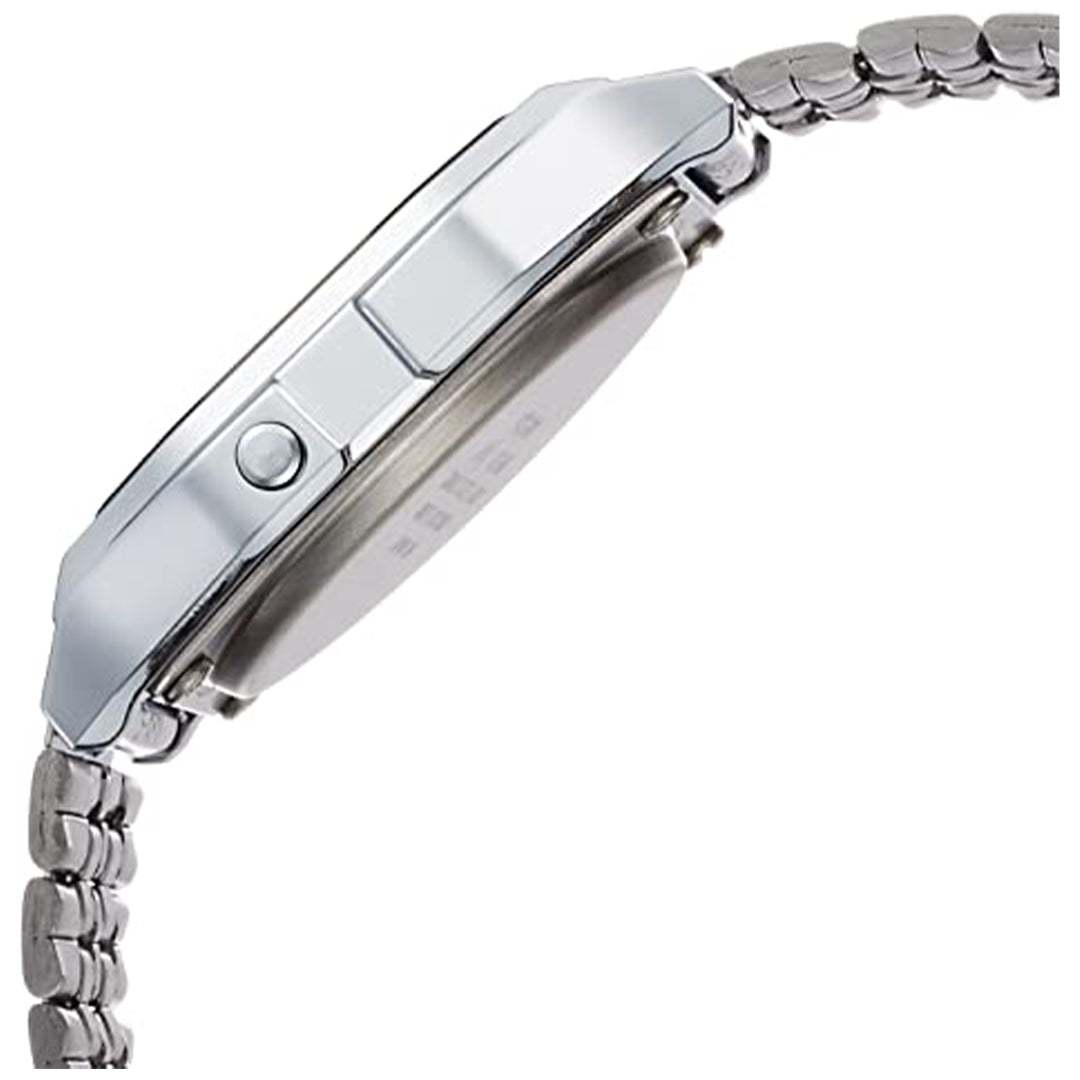 CASIO A159W-N1DF Resin / Chrome Case SS Band Men's Watch