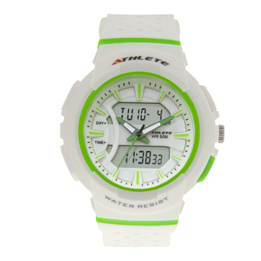 Eliz ATHLETE ES8593L8WWW White PU Case Band Women's Kids Watch - Front