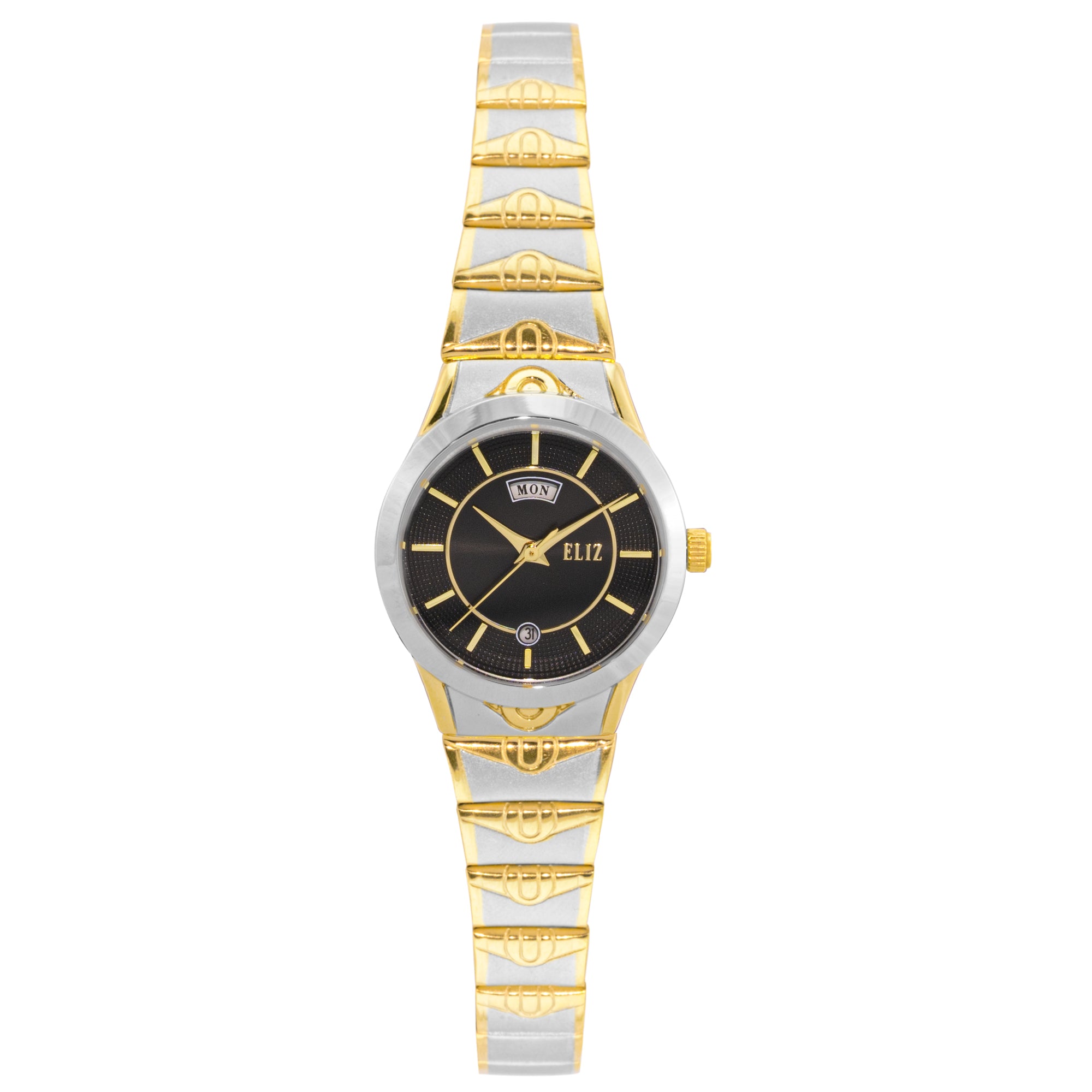 ELIZ ES8768L2TNT SS Caseback & Band Women's Watch - Front