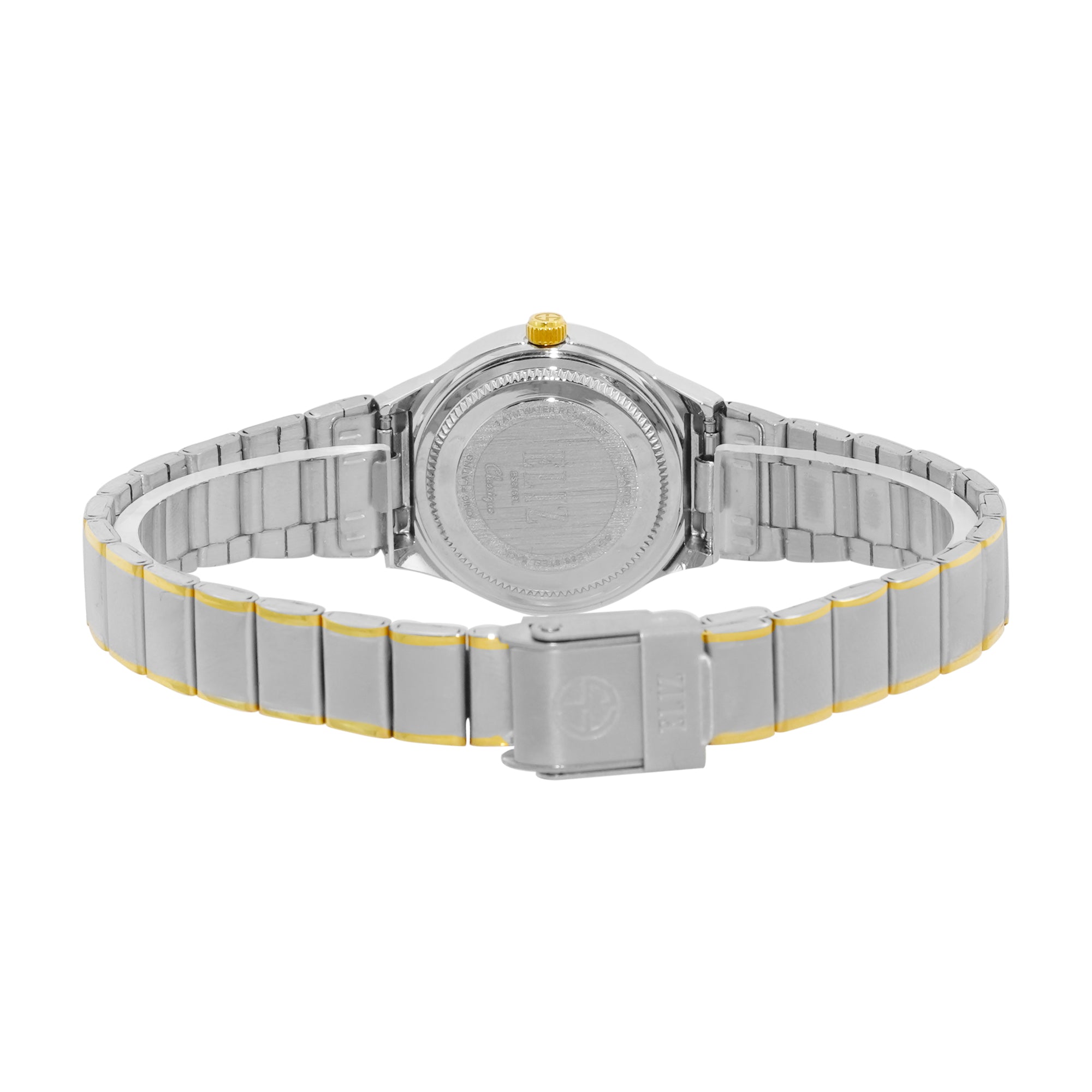 ELIZ ES8768L2TNT SS Caseback & Band Women's Watch - Back