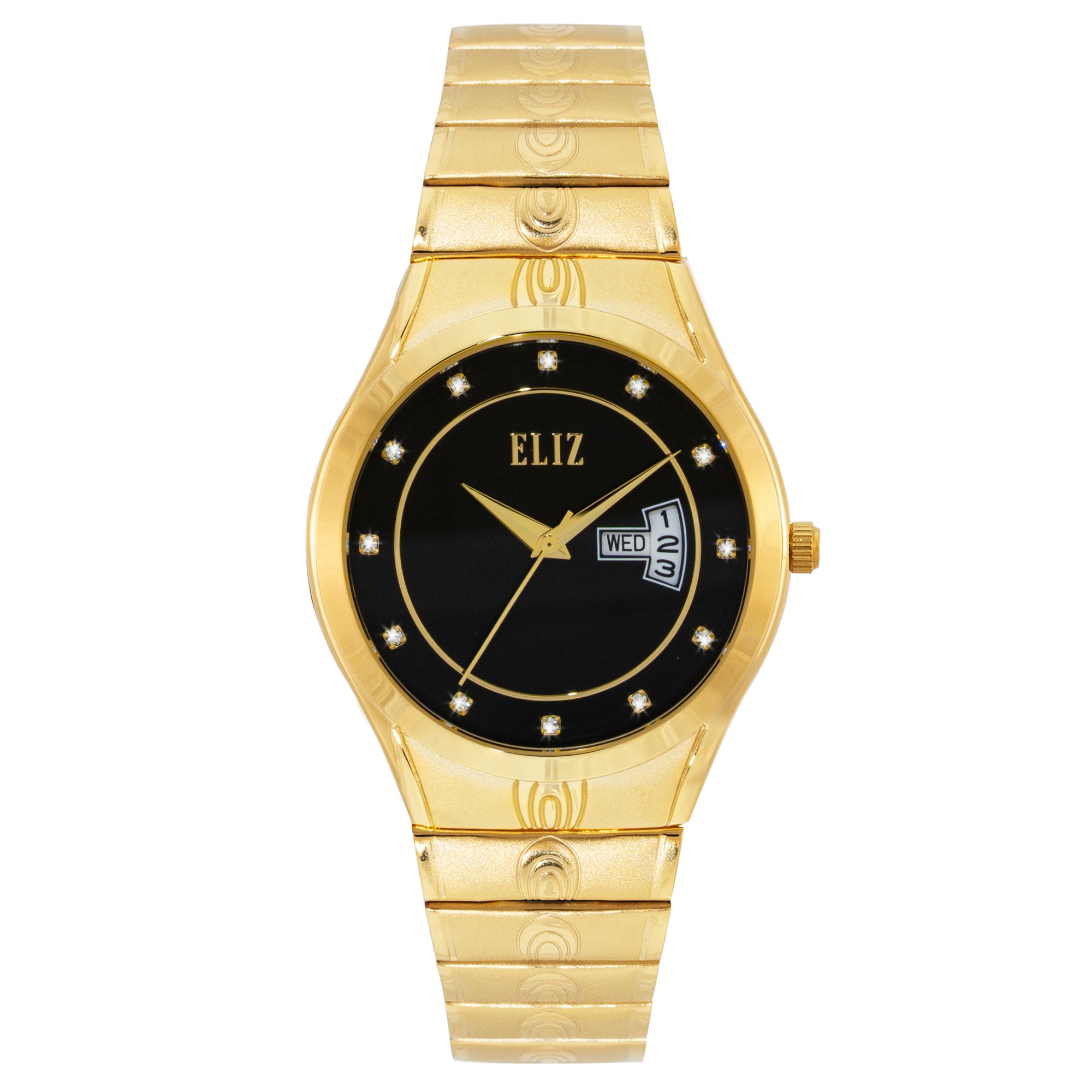 ELIZ ES8769G2GNG SS Caseback & Band Men's Watch - Front