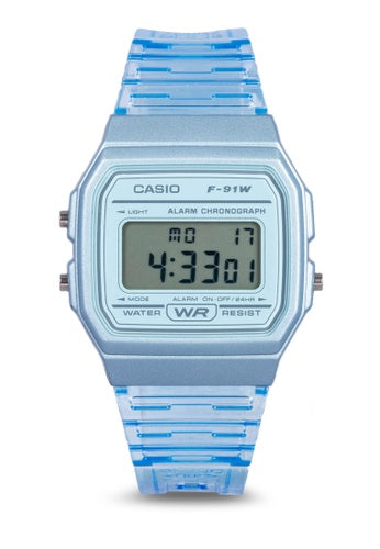 CASIO F-91WS-2DF Blue Resin Case and Band Unisex Watch