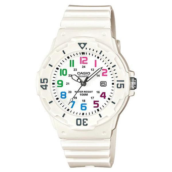 Casio Women's White (PU) Band and case Analog Watch LRW-200H-7B 1