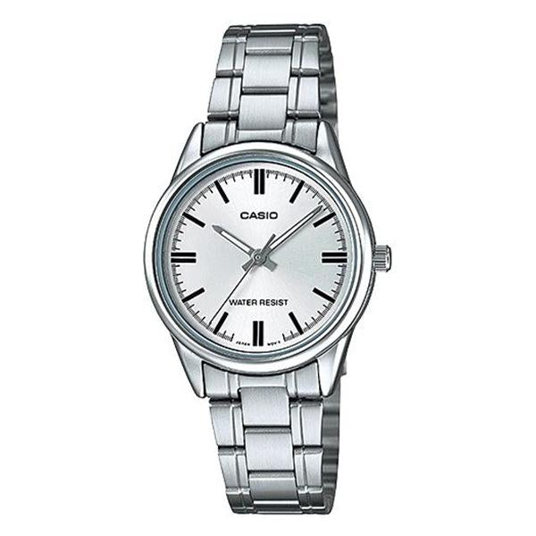 Casio Women's Silver Dial Stainless Steel Band Watch - LTP-V005D-7A