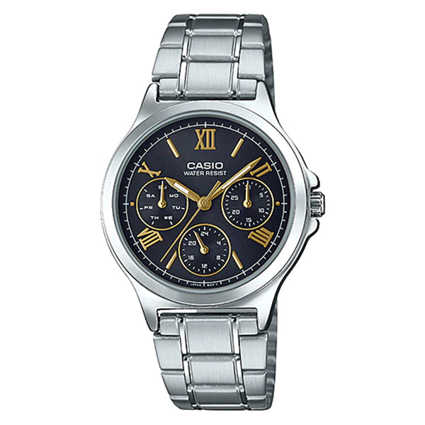 CASIO Women's Black Dial Multifunction Watch - LTP-V300D-1A