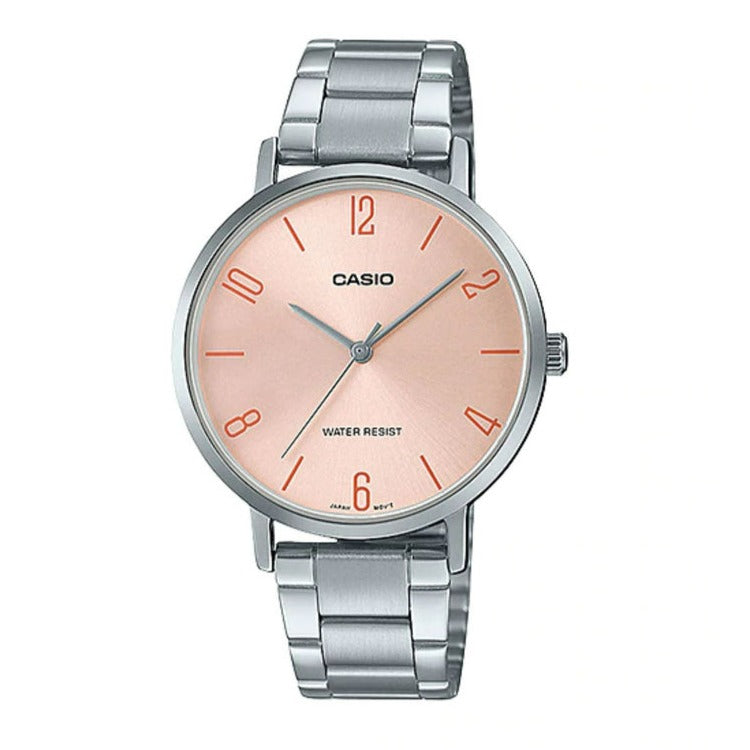 CASIO LTP-VT01D-4B2UDF Silver Plated Case SS Band Women's Watch