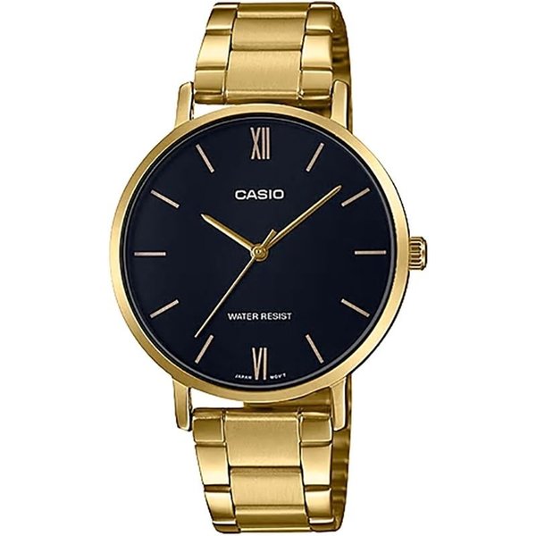 Casio LTP-VT01G-1BUDF Gold Plated Case SS Band Women's Watch