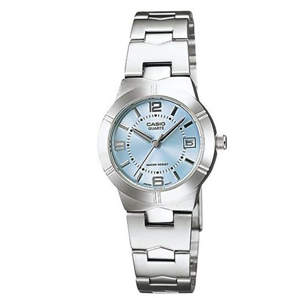 Casio Women's Blue Dial Stainless Steel Band Analog Watch LTP1241D-2A