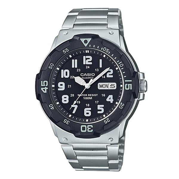 Casio Black Dial Stainless Steel Band Analog Watch MRW 200HD 1B