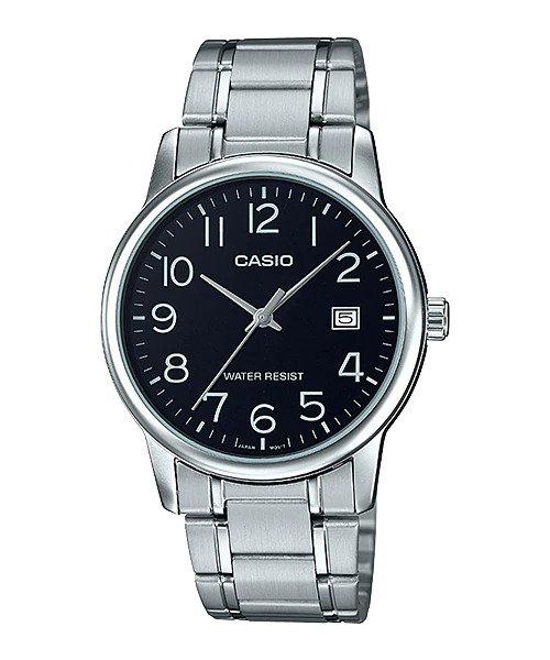 CASIO Men's Black Dial Stainless Steel Analog Watch - MTP-V002D-1B