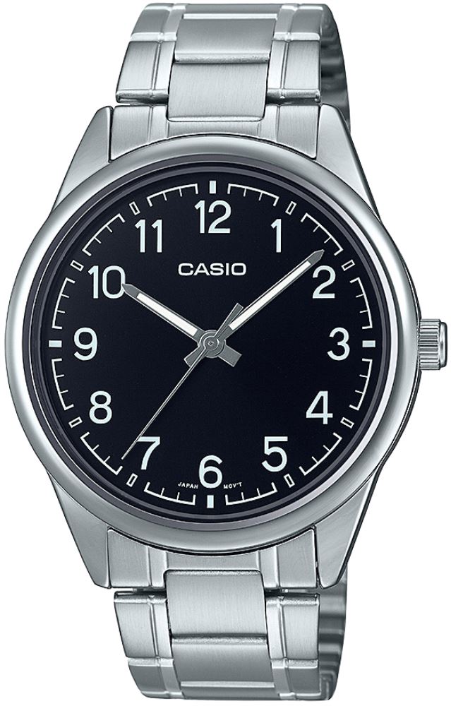 Casio MTP-V005D-1B4UDF Silver Ion Plated Case SS Band Men's Watch