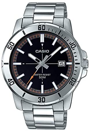 CASIO MTP-VD01D-1E2VUDF Silver Plated Case SS Band Men's Watch